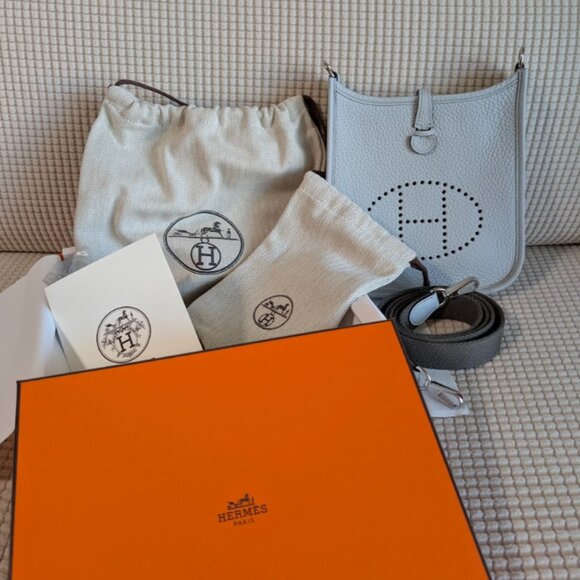 Hermes Evelyne TPM Pale Blue - Picture 1 of 13